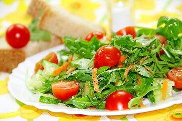 Spinach ginger wheat germ salad 